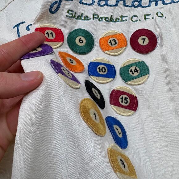 Tommy Bahama Silk Billard Short Sleeve‎ Button Up Men’s XL Color Cream - Picture 7 of 7